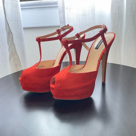 Shoemint Mía-tomato Red high heel (size 8) - Picture 5 of 7